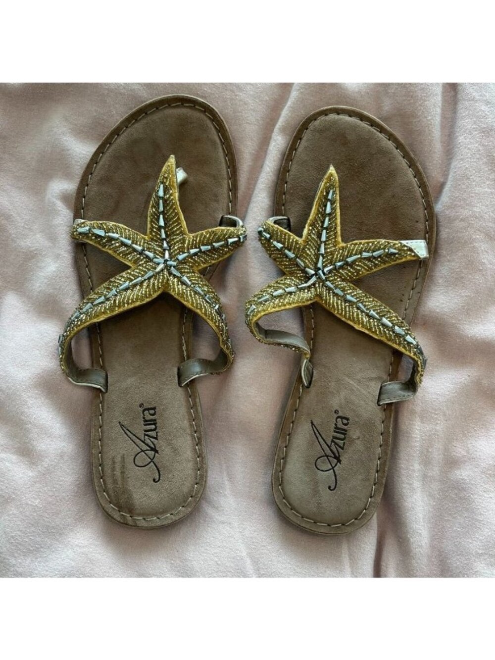 Azura by Spring Step Starry Flip Flop Sandals Size 6